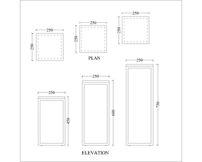 Planter Stand, Brown & Golden Color Plant Stand, MS Frame in Golden Finish, Planter Stand - IM2330