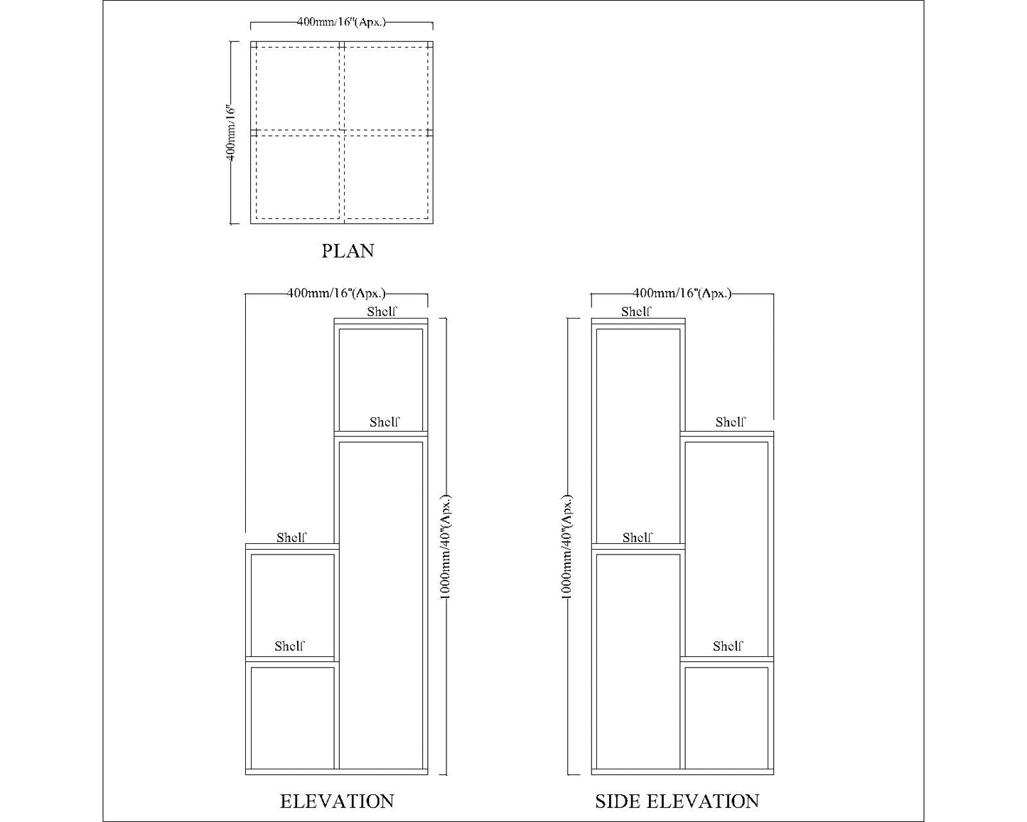 Planter Stand, Grey & Black Color Plant Stand, MS Frame in Black Finish, Plant Stand - IM2332