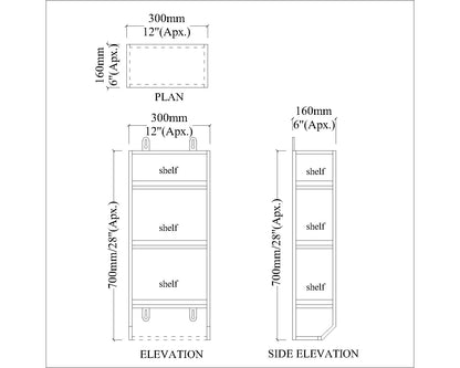 Toilet Accessory, Storage Rack, Bathroom Wall Mounted Rack, Wooden Shelf with Towel Holder, Toilet Accessory - IM2334