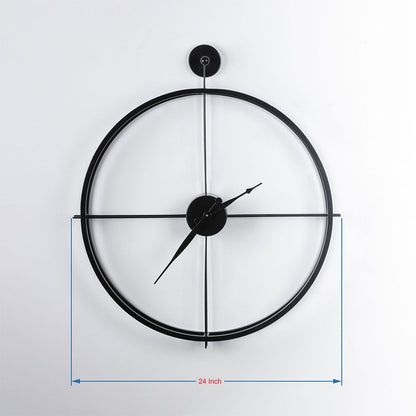 Wall Clock, UAC001(UA OVERSEAS), Black Metal Wall Clock, Modern Designing Clock, Wall Clock - IM2345
