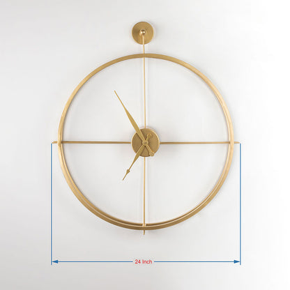 Wall Clock, UAC005(UA OVERSEAS), Gold Round Wall Clock, Modern Designing Clock, Wall Clock - IM2347