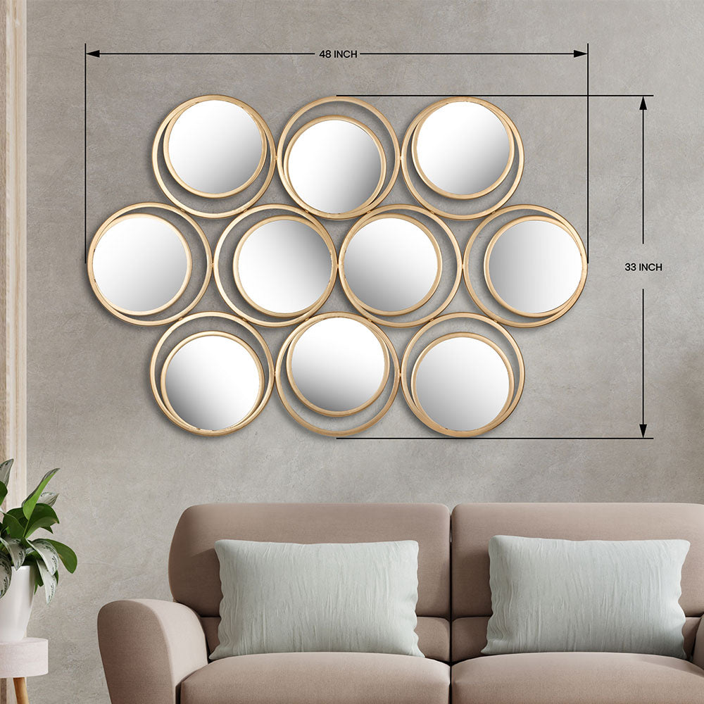 Mirror, UAM002(UA OVERSEAS), 10 Mirror Wall Mirror, Modern Designing Mirror, Wall Art, Mirror - IM2349