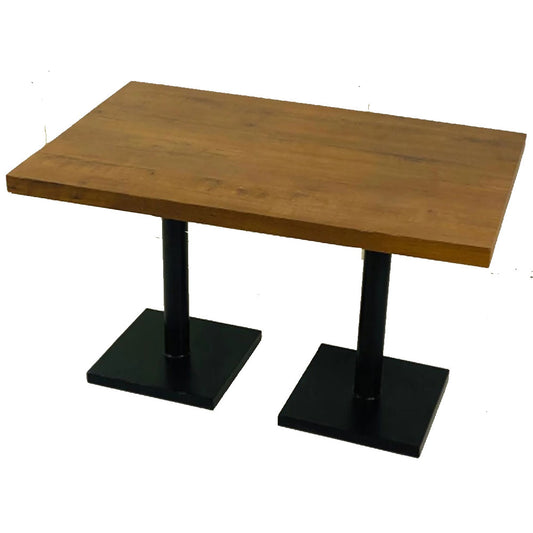 Buy 4-Seater Dining Table with Natural Wood and Black Color by RR Handicraft Online- IM3062