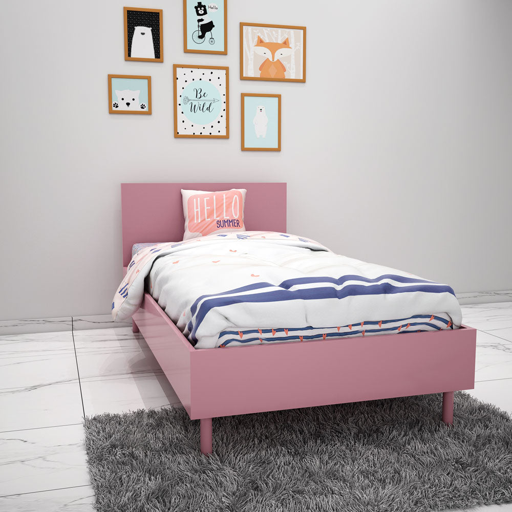 Single Bed, Single Bed in Pink Color, Single Bed for Kids, Single Bed - IM5068