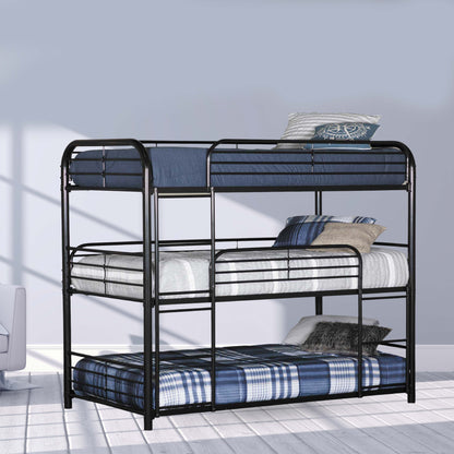 Bunk Bed, Triple Bunk Bed, Bunk Bed in Black Color, Bunk Bed - IM5081