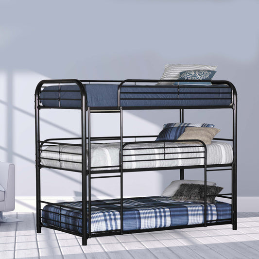 Bunk Bed, Triple Bunk Bed, Bunk Bed in Black Color, Bunk Bed - IM5081