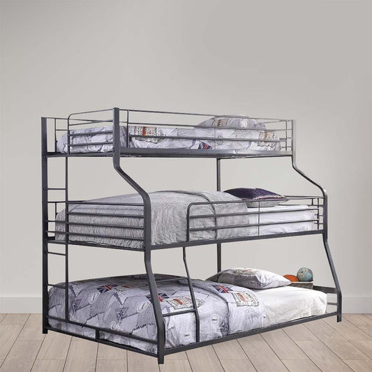 Bunk Bed, Triple Bunk Bed, Bunk Bed in Grey Color, Bunk Bed - IM5083