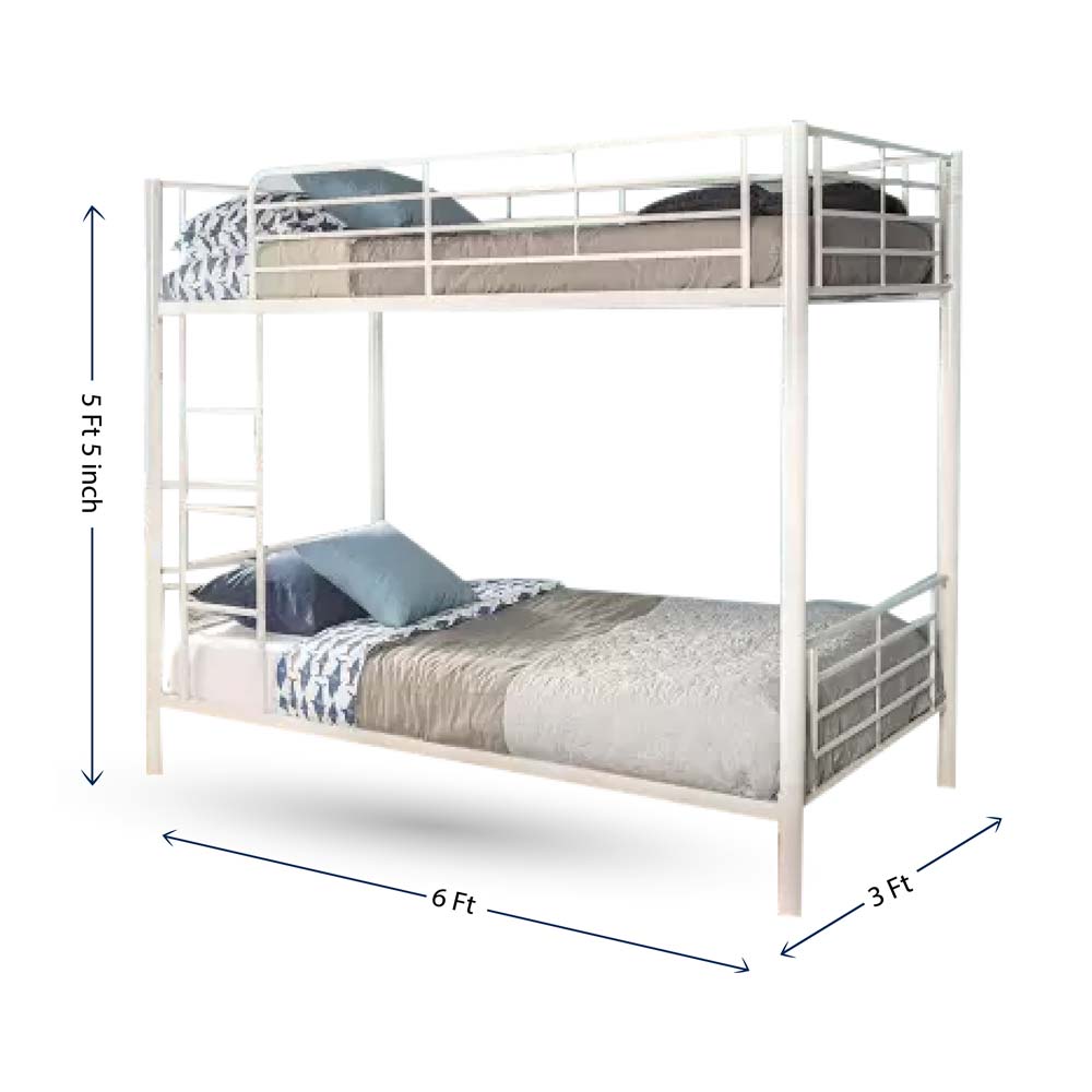 Bunk Bed, Bunk Bed in White Color, Bunk Bed - IM5093