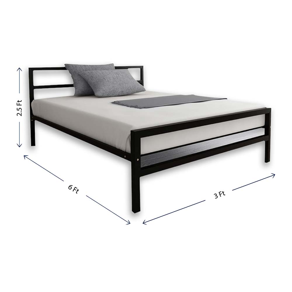 Single Bed, Single Bed in Black Color, Single Bed - IM5094