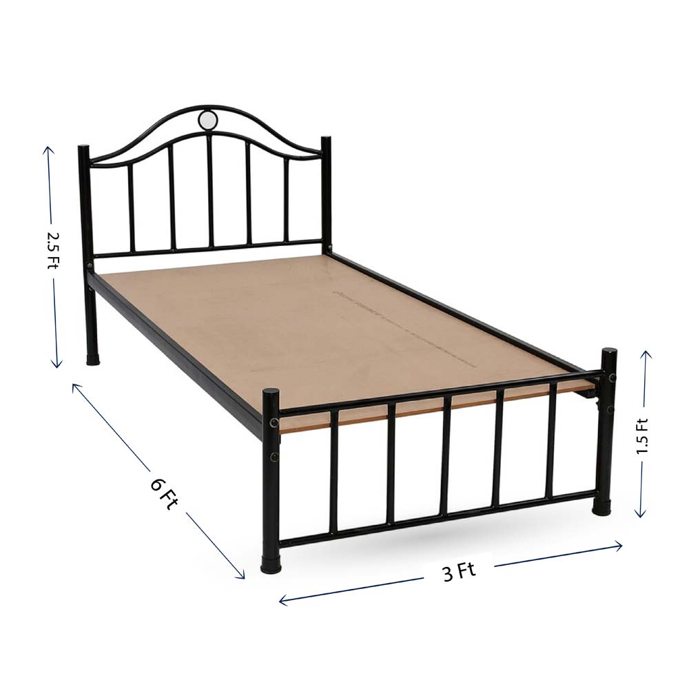 Single Bed, Single Bed in Black Color, Single Bed - IM5103