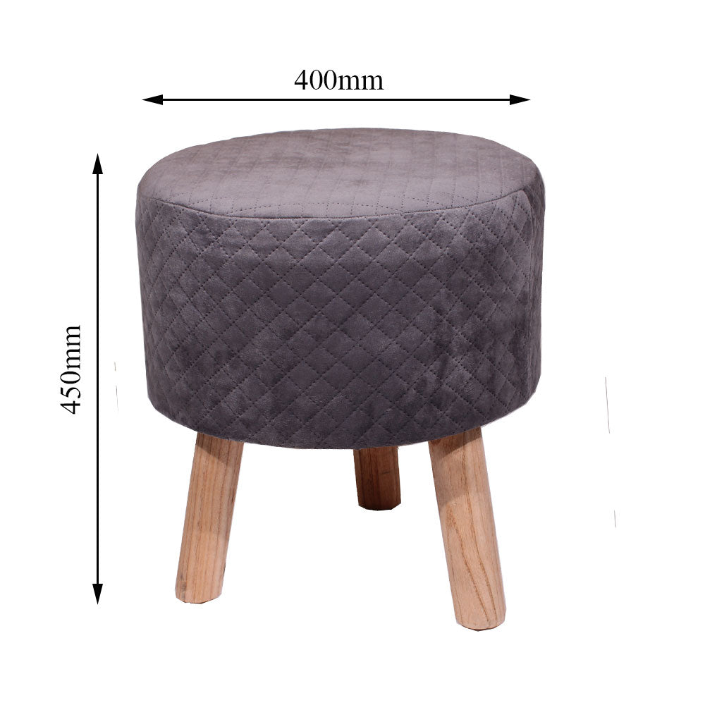 Seating Stool, Brown Seating Stool, Seating Stool with Wooden Legs, Seating Stool - IM - 6051