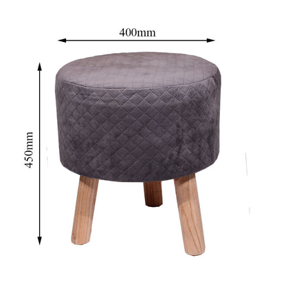Seating Stool, Brown Seating Stool, Seating Stool with Wooden Legs, Seating Stool - IM - 6051