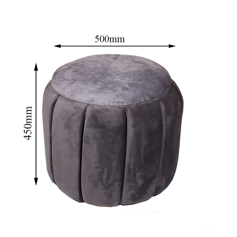 Seating Stool, Grey Seating Stool, Seating Stool with Wooden Legs, Seating Stool - IM - 6052