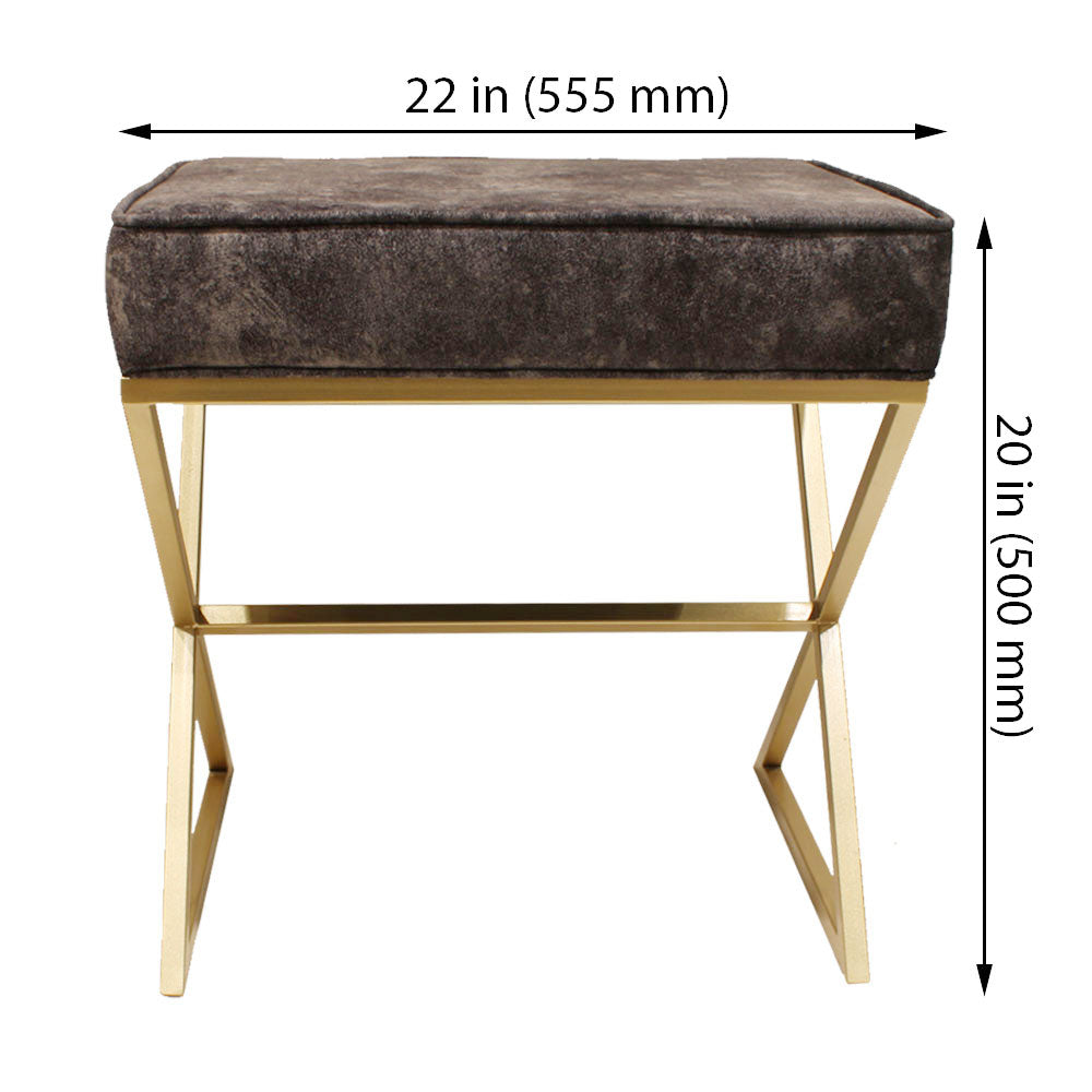 Stool, Stool with Black & Gold Color, Stool in Metal, Stool for Home, Stool - IM6067