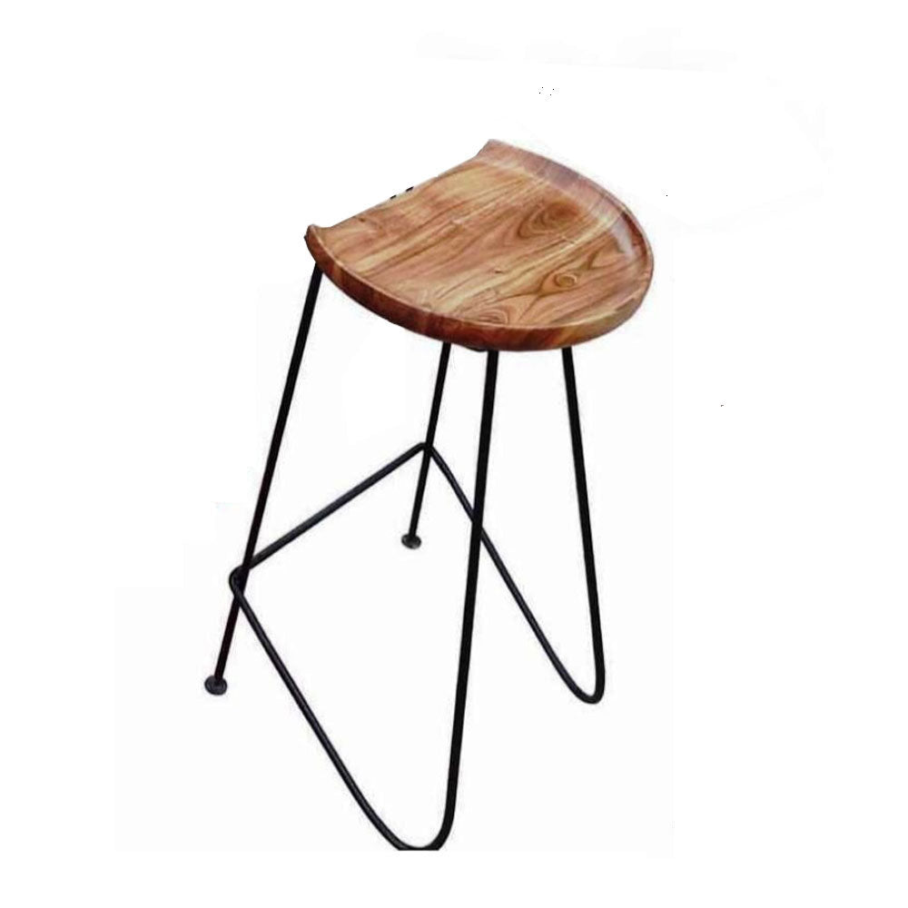 Bar Stool, Bar Stool with Brown & Black Color, Bar Stool in Wood Metal, Bar Stool - IM6068