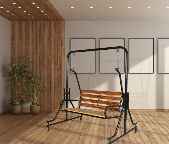 Simple and stylish Sturdy and durable jhula, Comfortable seats for people, Suitable for both indoor, porch and balcony, Swing - IM6070