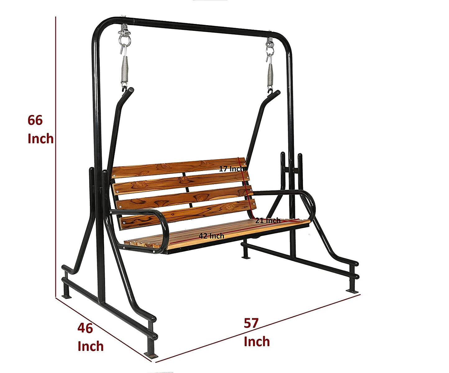 Simple and stylish Sturdy and durable jhula, Comfortable seats for people, Suitable for both indoor, porch and balcony, Swing - IM6070