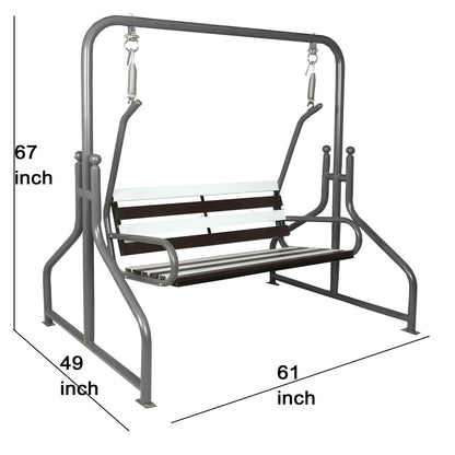 Simple and stylish Sturdy and durable jhula, Comfortable seats for people, Suitable for both indoor, porch and balcony, Swing - IM6075