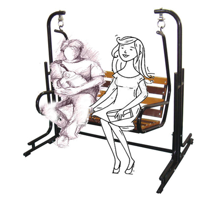 Simple and stylish Sturdy and durable jhula, Comfortable seats for people, Suitable for both indoor, porch and balcony, Swing - IM6076