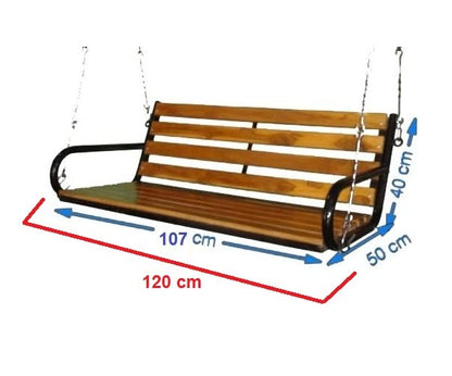 Simple and stylish Sturdy and durable jhula, Comfortable seats for people, Suitable for both indoor, porch and balcony, Swing - IM6080