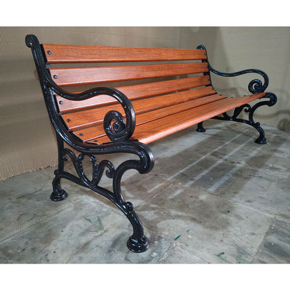 Seating Bench, DGB-004 (DWARKA ART INDIA), Bench with Garden Area, Cast Iron Bench with FRP Fiber Plank, Seating Bench - IM6097