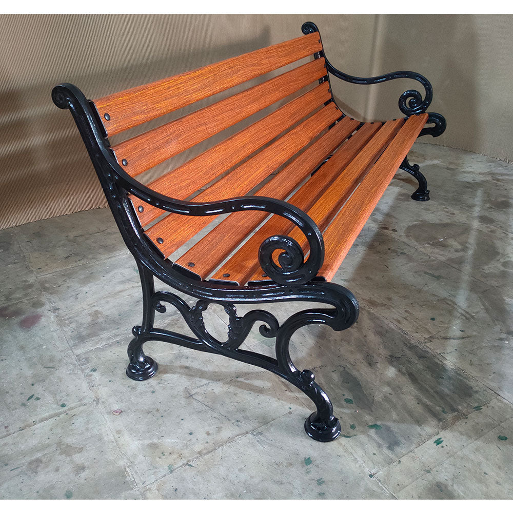 Seating Bench, DGB-004 (DWARKA ART INDIA), Bench with Garden Area, Cast Iron Bench with FRP Fiber Plank, Seating Bench - IM6097