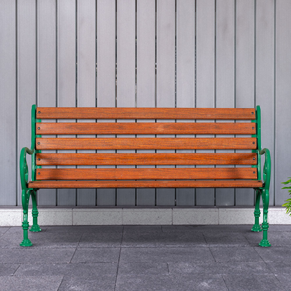 Seating Bench, DGB-005 (DWARKA ART INDIA), Bench with Garden Area, Cast Iron Bench with FRP Fiber Plank, Seating Bench - IM6098