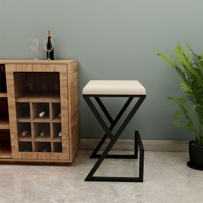 Bar Stool, Off-White & Black Color Bar Stool,Kitchen Stool, Brekfast Counter Chair, High Bar Chair, Counter Stool, Bar Stool - IM6134