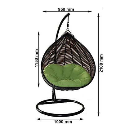 Swing, Black & Green Color Swing, Swing for Living Room, Swing for Garden Area, Swing for Drawing Room, Swing - IM6137