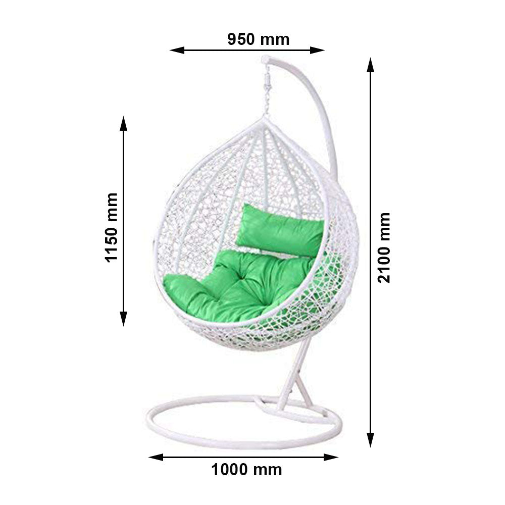 Swing, White & Green Color Swing, Swing for Living Room, Swing for Garden Area, Swing for Drawing Room, Swing - IM6138