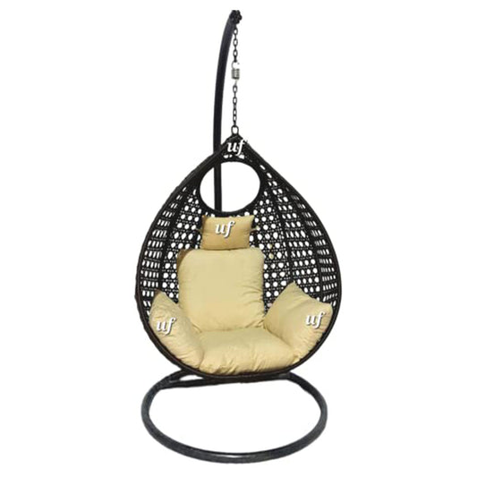 Swing, Black & Beige Color Swing, Swing for Living Room, Swing for Garden Area, Swing for Drawing Room, Swing - IM6141