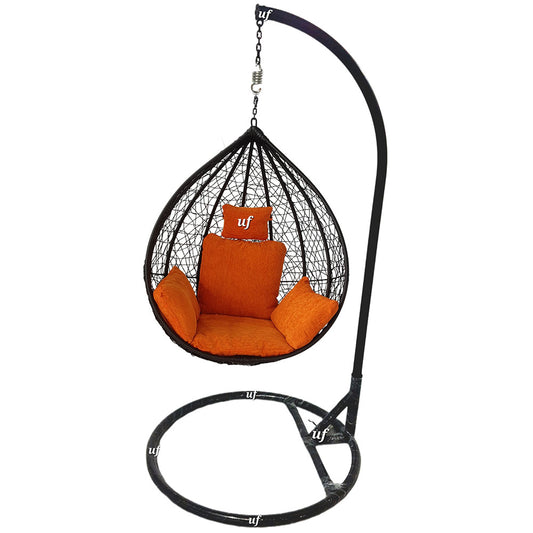 Swing, Black & Orange Color Swing, Swing for Living Room, Swing for Garden Area, Swing for Drawing Room, Swing - IM6142