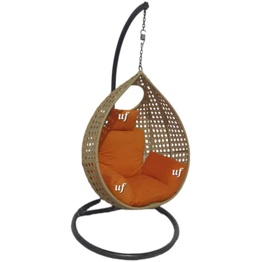 Swing, Beige & Orange Color Swing, Swing for Living Room, Swing for Garden Area, Swing for Drawing Room, Swing - IM6143