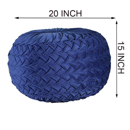 Puffy, Puffy for Living Room & Bedroom, Puffy Sitting Stool, Puffy in Round Shape, Puffy in Blue Color, Puffy - IM6150