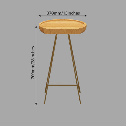 Bar Stool, Bar Stool with Brown & Golden Color, Bar Stool in Wood & Metal, Bar Stool - IM6154