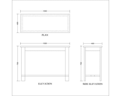 Console Table, Solid Wood Console Table, Dark Brown Console Table, Console Table - IM -12083