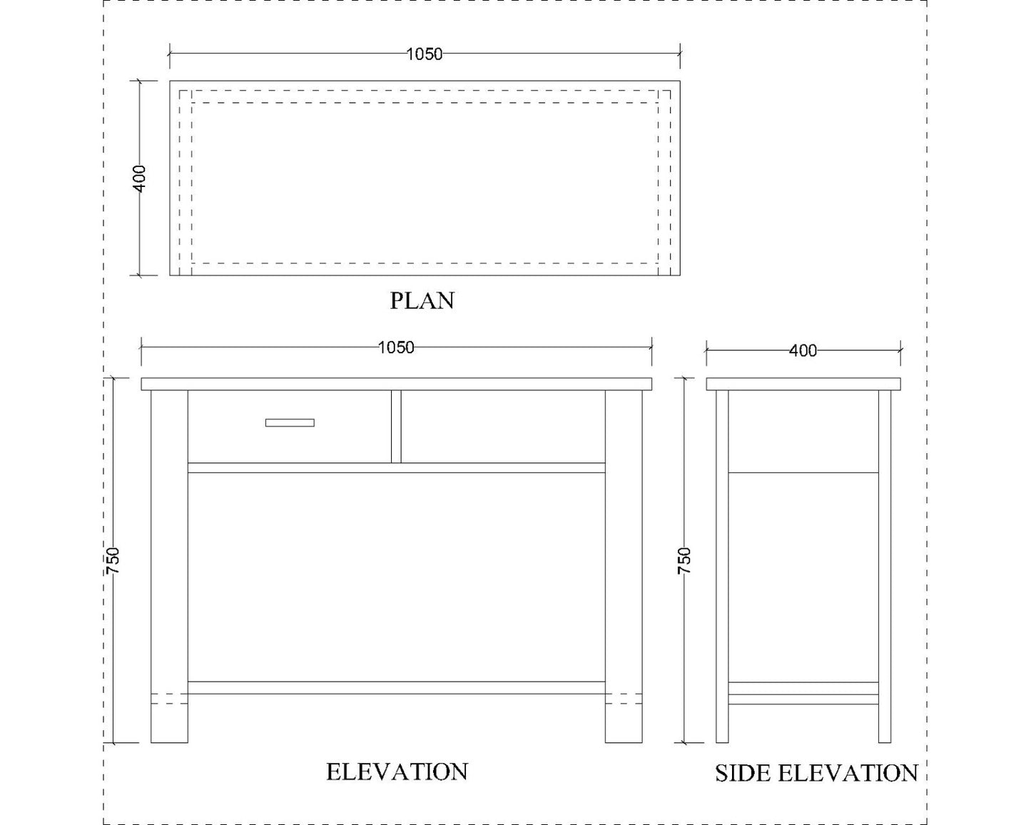 Console Table, Solid Wood Console Table, White Console Table, Console Table with Drawe, Console Table With Open Shelf, Console Table -IM-12087