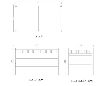 2 Seater Sofa, Solid Wood Sofa, Sofa For Living Room, White & Golden Color Sofa, Sofa with Golden Fabric, 2 Seater Sofa - IM- 4055