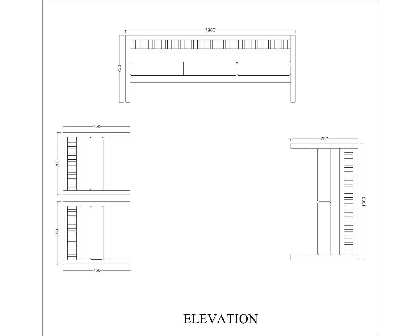 Sofa Set, Solid Wood Sofa, Sofa For Living Room, Reddish & White Color Sofa, Sofa with White Fabric, Sofa Set - IM- 4061