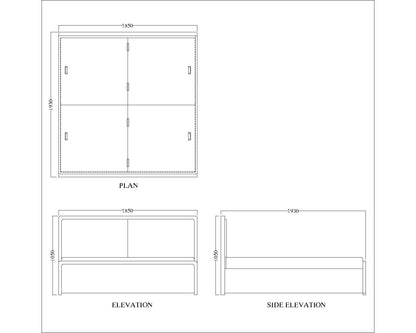 Bed, King  Bed, Dark Wood & Beige Color Bed, Bed With Beige Fabric, Bed with storage,  Bed- IM - 5055