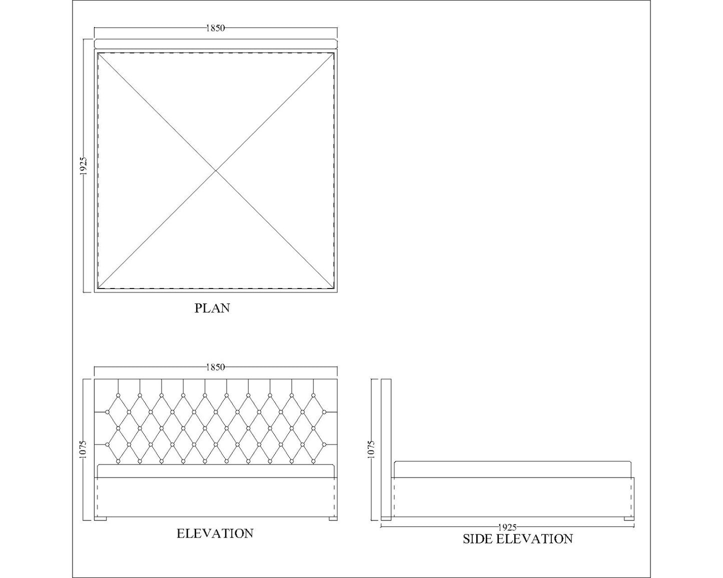 Bed, King  Bed, Pink Color Bed, Bed with Pink Fabric, Bed with storage, Bed- IM - 5057