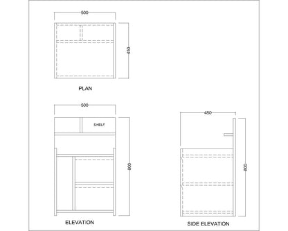 Bed Side Table, Wood Bed Side Table, Bed Side Table with open shelf, Bed Side Table with Drawer, Bed Side Table - IM - 12062