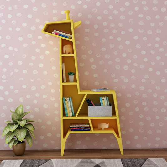 Kids Toys Unit, Yellow Color Kids Toy Unit, Kids Toy Unit with Open Shelf, Giraffe Look Kids Toy Unit, Kids Toy Unit - IM1016