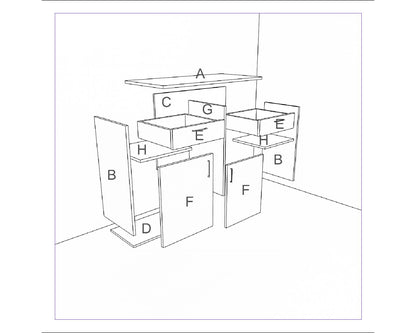 Cabinet, Wood Cabinet, Cabinet with Drawer, Cabinet with Shutter, Cabinet- IM- 10041