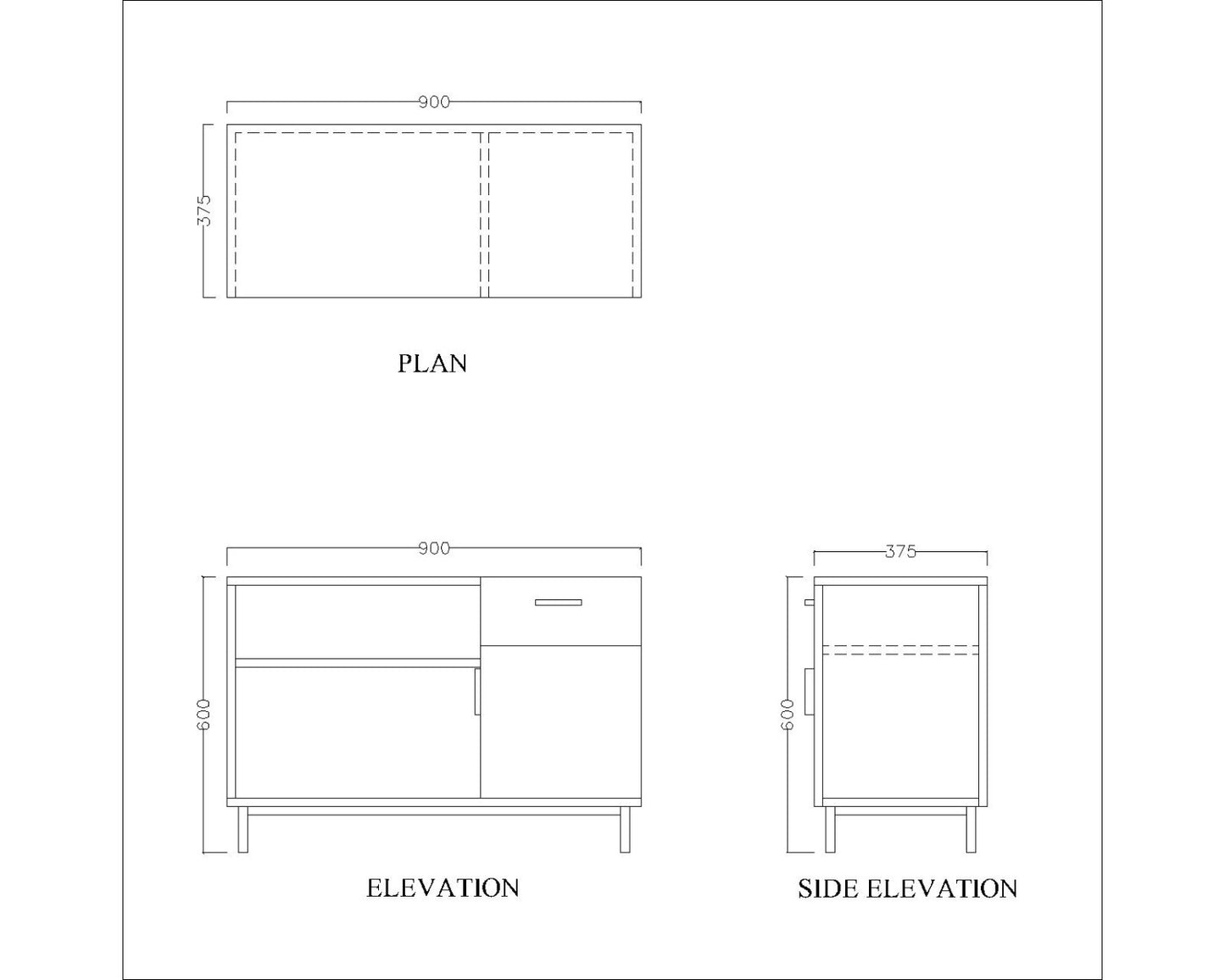 Office Cabinet, Wood & Grey Color Office Cabinet, Office Cabinet with open shelf, Office Cabinet with Shutter,Office Cabinet with Drawer, Office Cabinet - IM- 10018