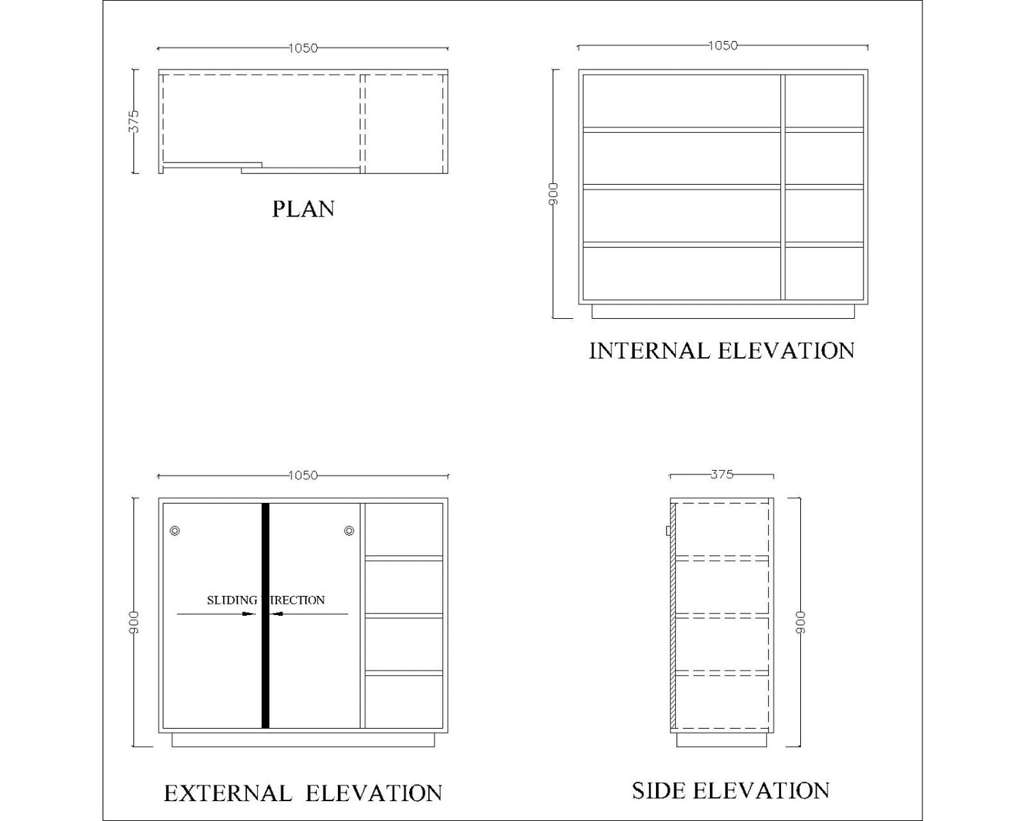 Contemporary Black and Natural Wood Storage Cabinet, IM-1005