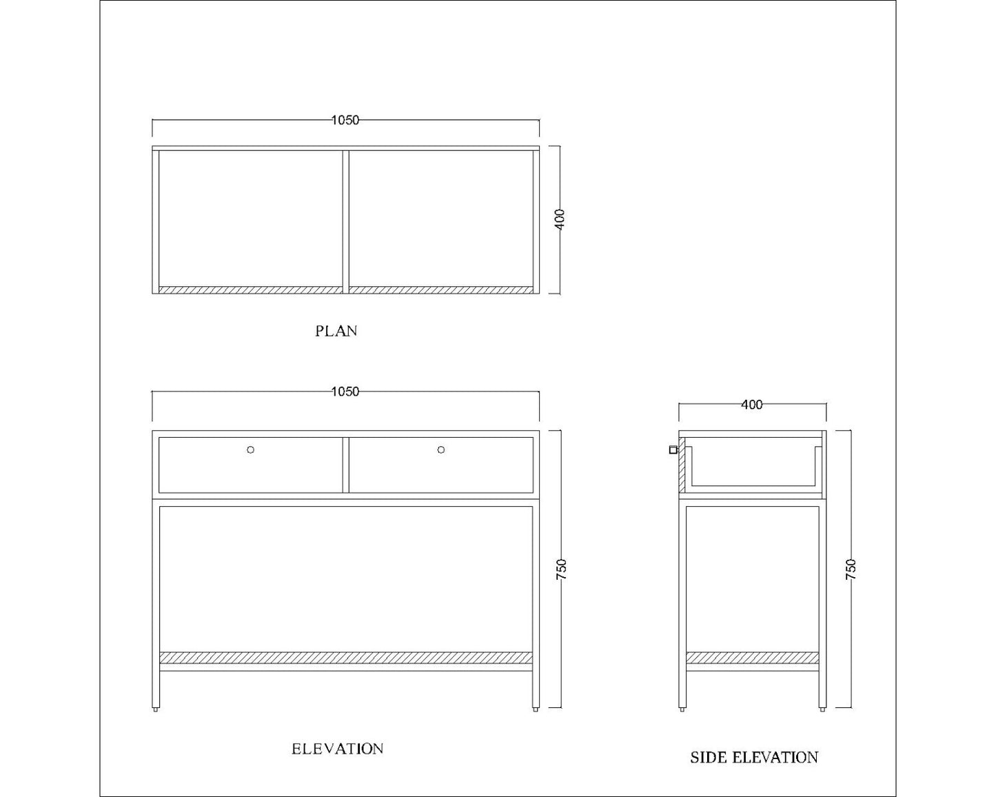 Console Table, Black Color Console Table, Console Table with Gold Legs, Console Table with Drawer, Console Table with Open Shelf, Console Table - IM- 12043