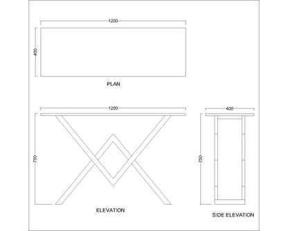 Console Table, Black Satvario Finish Console Table, Console Table with Gold Legs, Console Table - IM- 12045