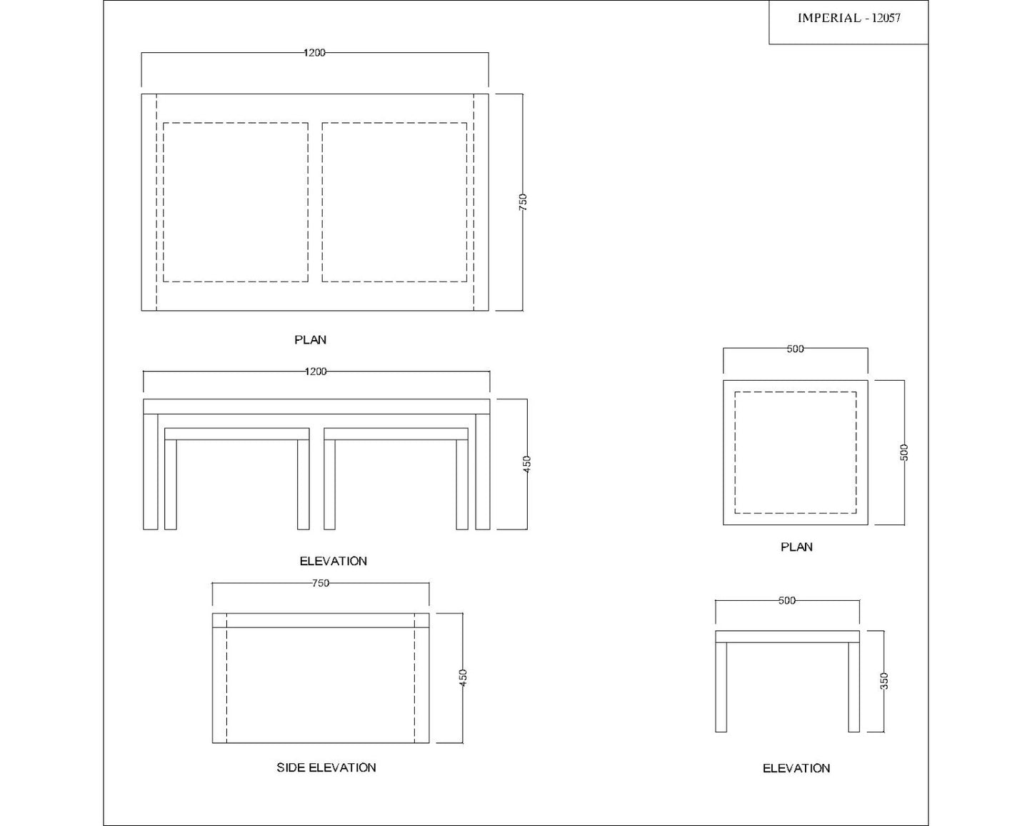 Coffee table, CenterTable, White Center Table, Center Table with stool,  Center Table -IM - 12061