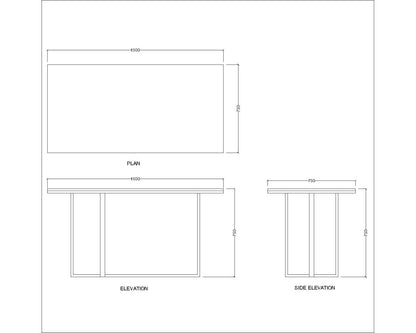 Office Table, White Office table, Table for Office, MD Table, Office Table with Gold Leg,  Office Table - IM - 12065